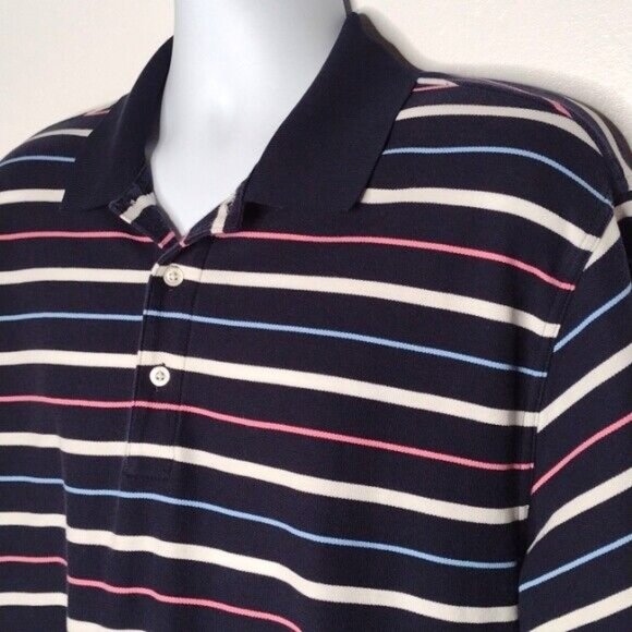 Brooks Brothers Country Club Men Stripe Knit Short Sleeve Golf Polo XL X-Large - Picture 3 of 8